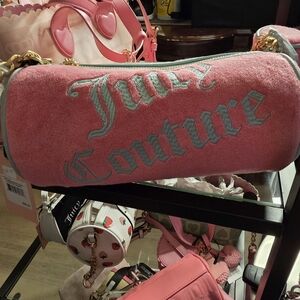 Juicy Couture Pink Barrel Bag with Gray Logo